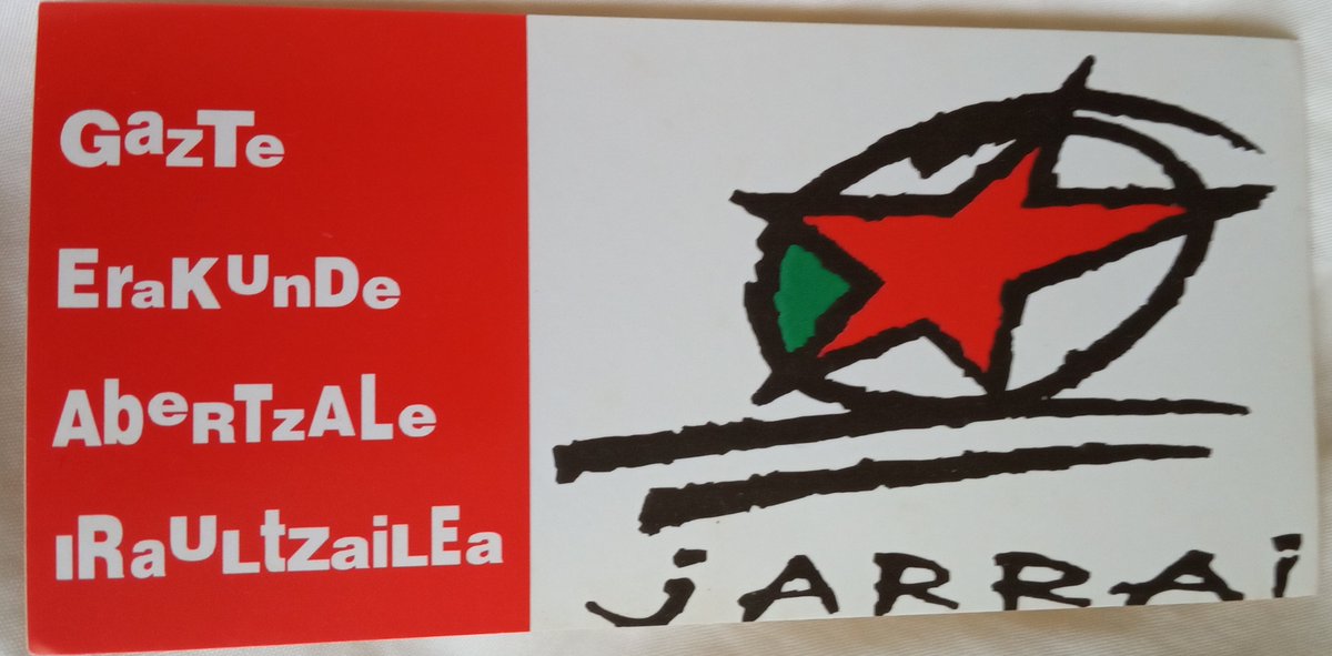 negukobaratza's tweet photo. Gaurko egun batez, duela 41 urte #Jarrai Gazte Erakunde Abertzale Iraultzailea sortu zen.
#IndependentziaEtaSozialismoa
#OhoreBat https://t.co/MDxTVKZZBV