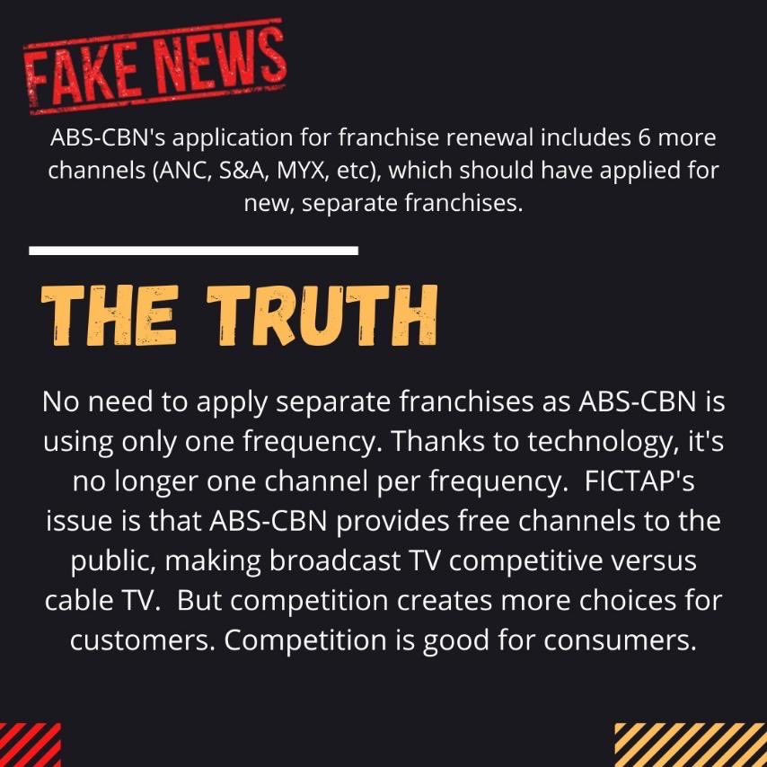 DreamscapePH's tweet photo. 🚫 Fake News vs. The Truth

#NoToFakeNews #LabanKapamilya https://t.co/CrZQui1bUS