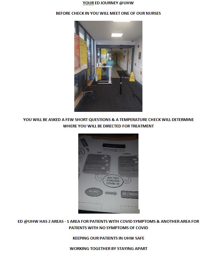 UHW_Waterford's tweet photo. to those of you who are worried about coming to ED, be assured that your safety is our concern. @HSELive @HrSswhg @HSELive 
#weareinthistogether #itsallaboutpatientsafety https://t.co/rZqrO09UBV