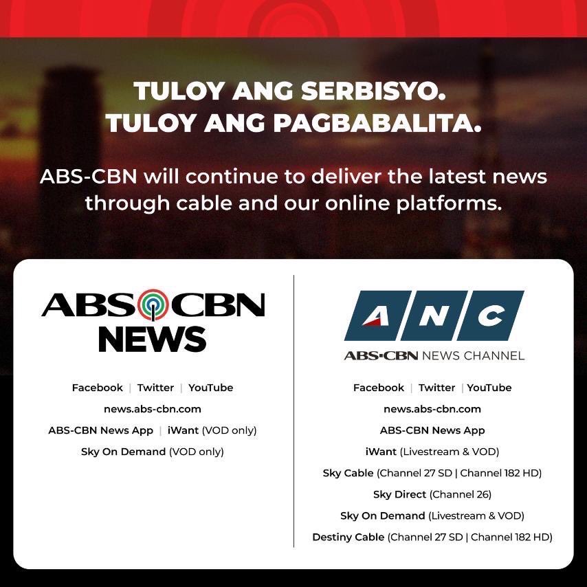 Star Cinema on Twitter "As the TV and radio stations of ABSCBN went