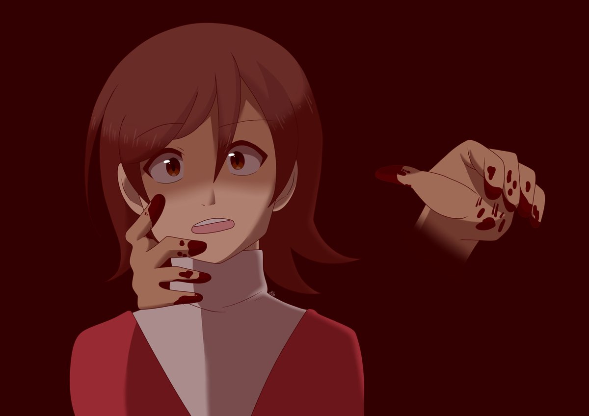 ScribbyVT's tweet photo. Redrew a scene (second photo) that used to scare me (still kinda does tbh) from The Crooked Man. #art #anime #TheCrookedMan #StrangeMen #redraw #jrpg #rpgmaker https://t.co/rmiVJO4Yi9