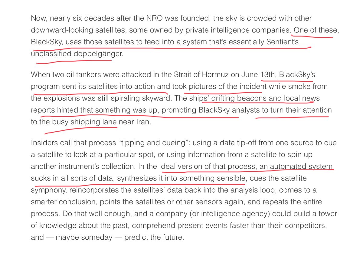 Black Sky is an AI system for analyzing SIGNIT and MASINT from all sources