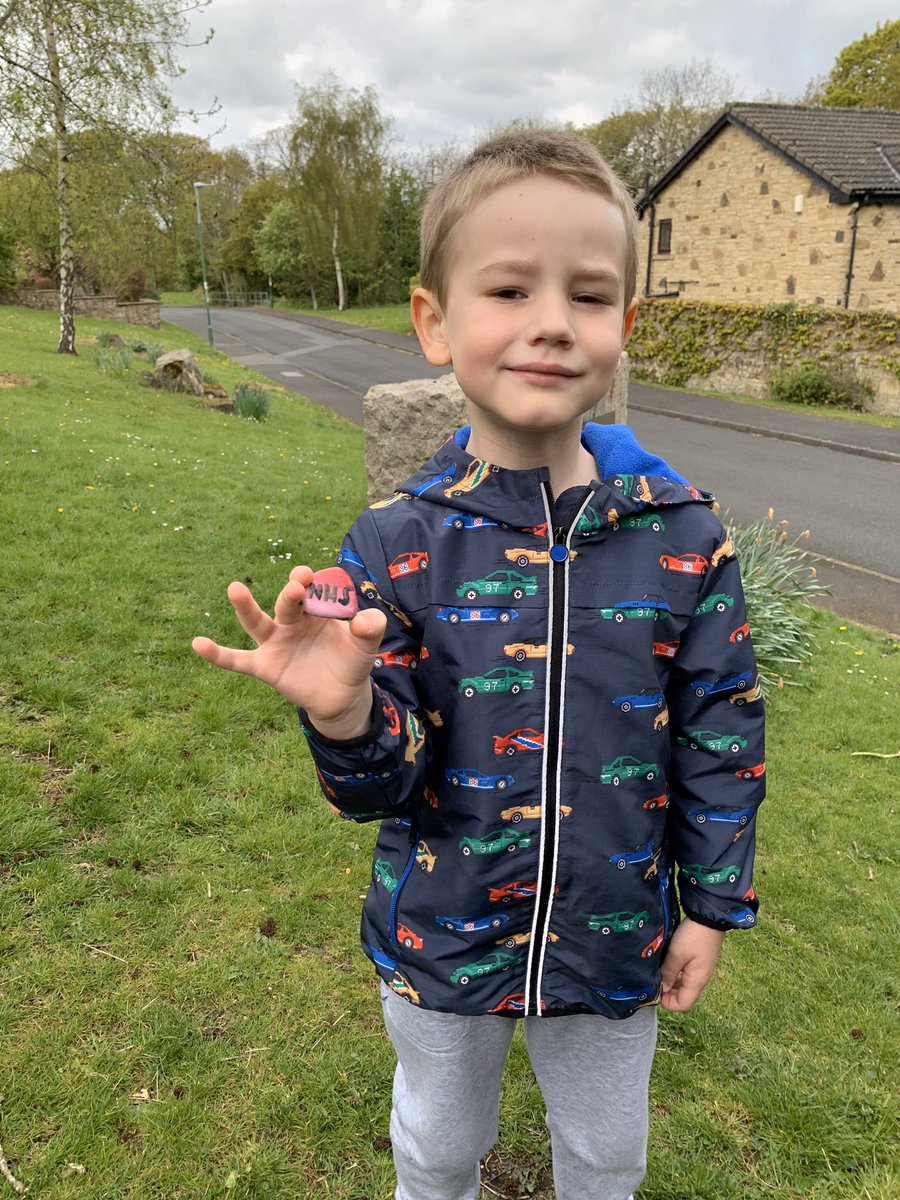 Eleonore36's tweet photo. @ShotleyBPrimary #ShotleyBridgeReception A. has built a rainbow coloured farmyard. Also found another painted pebble. https://t.co/eQQX8dAuVh