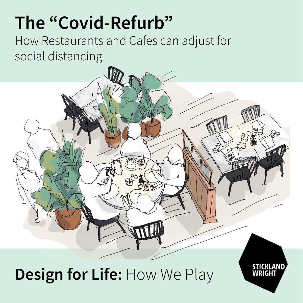 We have released the first of our blog series on Design for Life : How We Play. sticklandwright.co.uk/news #restaurants #socialdistancing #restaurantdesign #cacedesign #brighton #backtowork