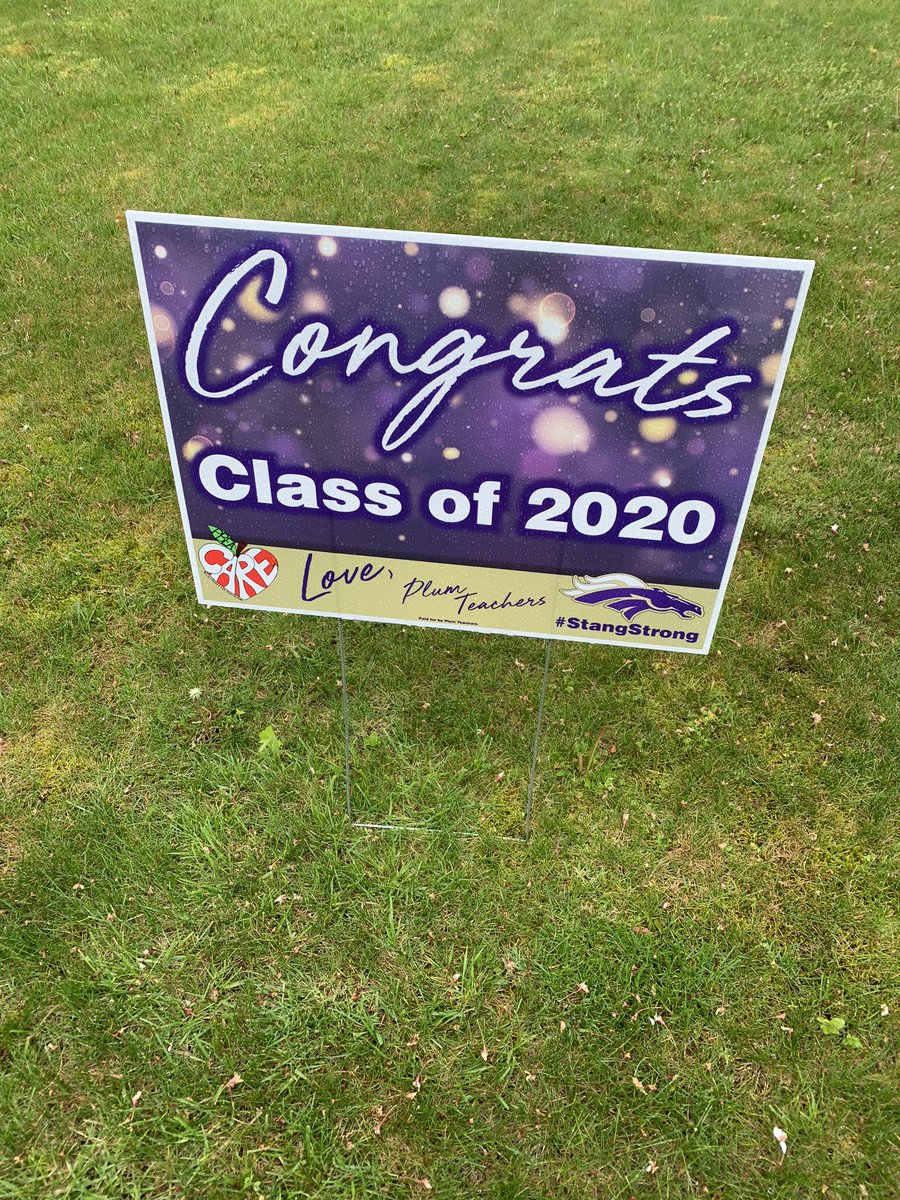 Plum teachers were seen celebrating our seniors last night!!  What a wonderful thing to do!!