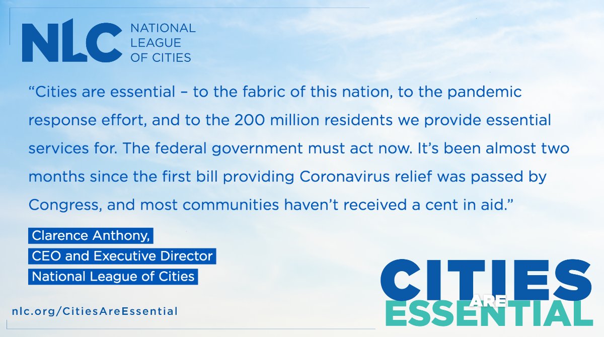 leagueofcities's tweet photo. #CitiesAreEssential. In response to #COVID19, local governments are doing what we do best – care for our residents. We are providing essential services for over 200M people. But we need direct federal funding, and we need it now. @ceanthony50 https://t.co/vh03tfSYF9