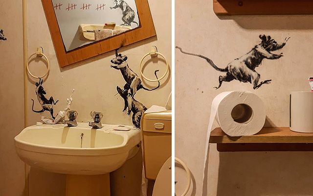 flnoel's tweet photo. La salle de bain confinée de Banksy https://t.co/sm1IhQPOEC
#art #banksy #rats #bathroom #quarantine #miind #lessismore https://t.co/h0pZUUjzLJ