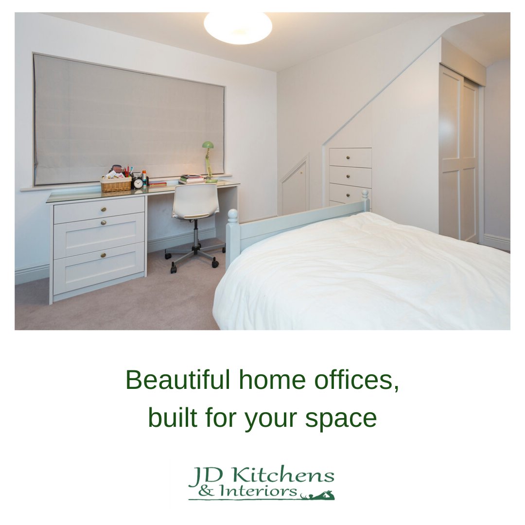 JDKitchens_'s tweet photo. Working from the kitchen table? We can create a home office to suit your needs, in whatever space you have. Box room, attic spare room or dedicated office space, we build every cabinet to order so everything is possible. Send us your enquiry to info@jdkitchens.ie #WeAreJDKitchens https://t.co/nxietT3jU1