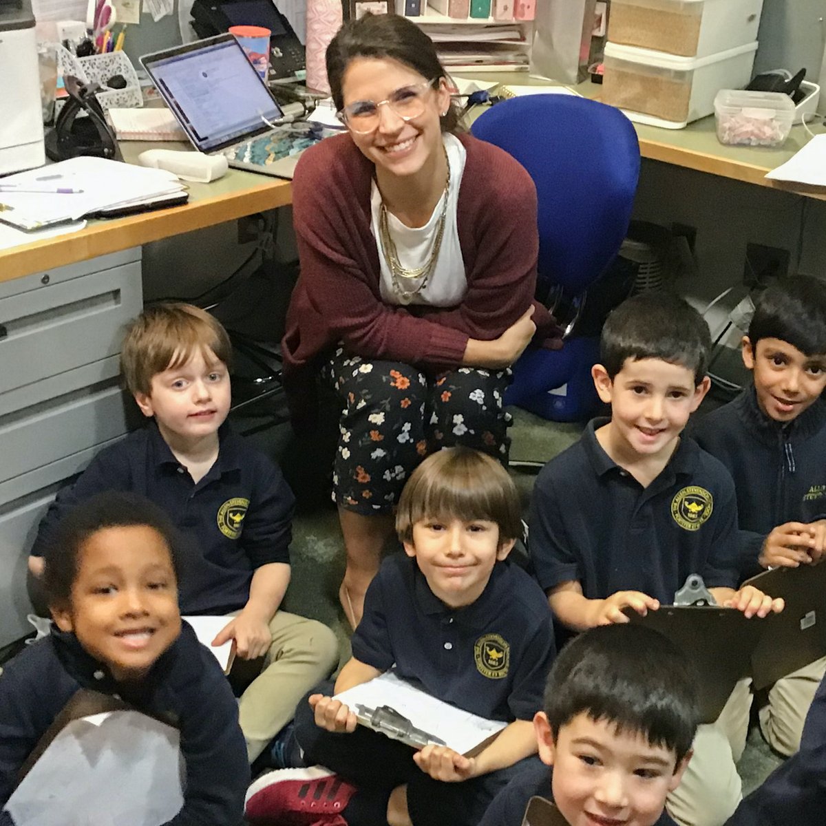 AllenStevenson_'s tweet photo. We are grateful to have such a warmhearted &amp; dedicated school nurse! Nurse Little continues to be a familiar, comforting face for our boys by visiting homeroom morning meetings &amp; holding Zoom office hours for older boys. #NationalSchoolNursesDay #AStrong #So-cialEmotionalLearning https://t.co/gpoDnABRM3