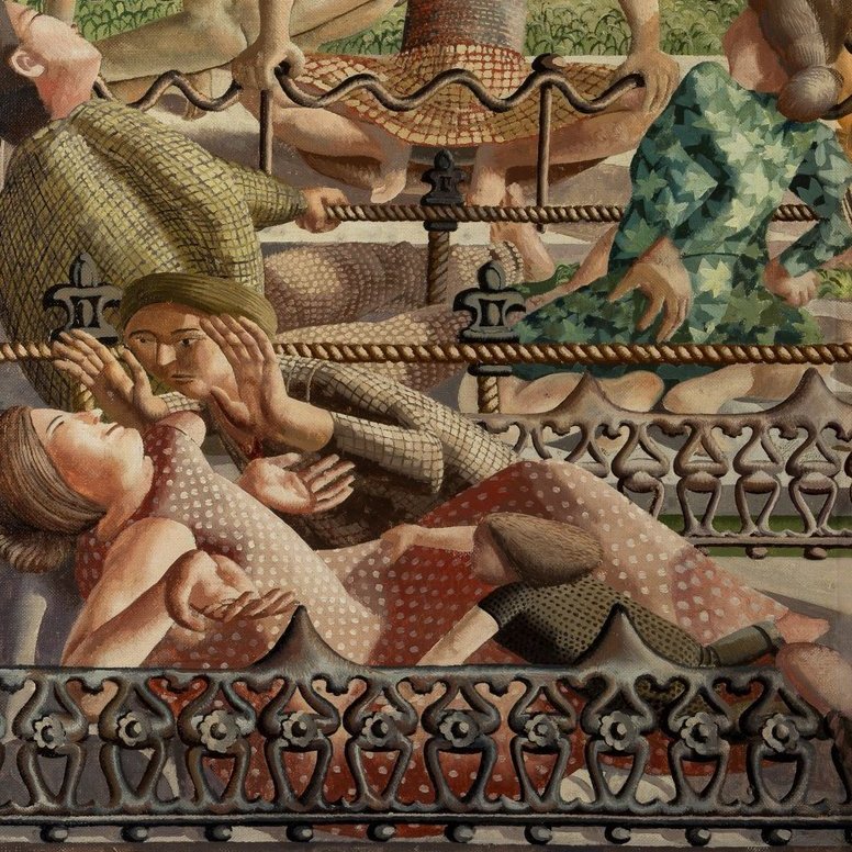 43. Since a childhood visit to  @SpencerCookham, I’ve loved the work of Stanley Spencer. His art celebrates the opposite of social distancing. In this Resurrection from 1945, long-estranged families meet again, hold eachother close and dance with joy.