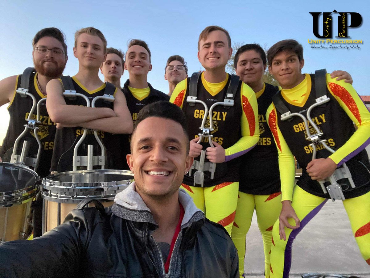 UnityPercussion's tweet photo. Our Visual Director, Arjuna Myles pictured with the Unity Percussion snare line at FFCC: Florida Federation of Colorguards Circuit's Focus North.
#unitypercussion #up_plates #UP2K20 #grizzlysnares #madeyoulook https://t.co/jHCz5TllAp