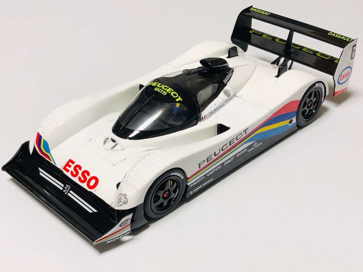 Heller 1/24 Peugeot 905 EV1 グンゼ箱のキットを製作、なんとか形に 
