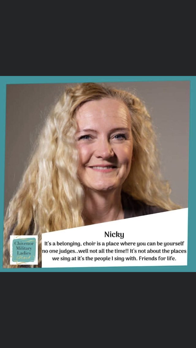 Milwiveschiv's tweet photo. Meet the Choir.  Original member, Nicky Scott sings in the soprano 2 section of the Choir.  She enjoys crafting and spending time with husband George and their 2 teenage girls. #choir #soprano #welsh #beautifulvoice #originalmember https://t.co/QaUxYWf7W1