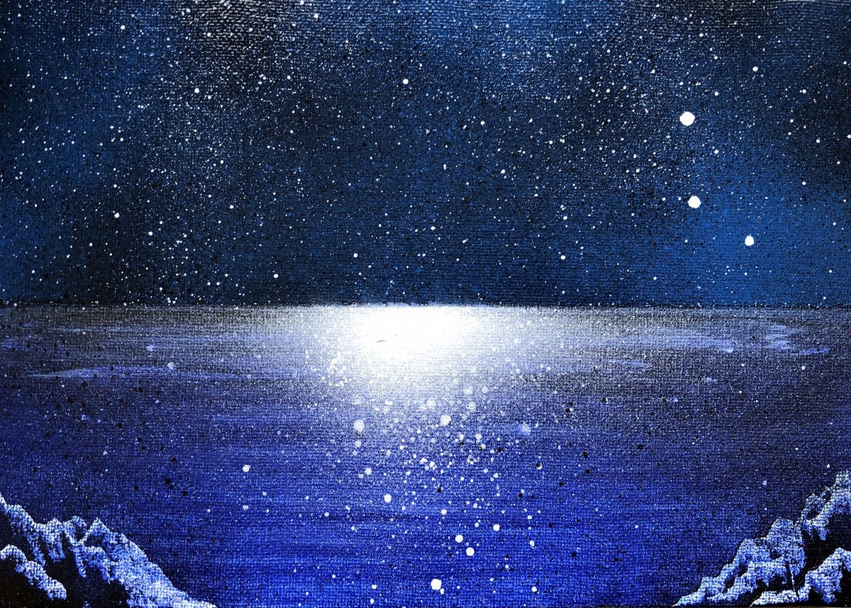 「#春の創作クラスタフォロー祭 
青系が好きな人はフォローしてても損はないんじゃな」|あき🎨AKI SPRAY PAINT スプレーアートのイラスト