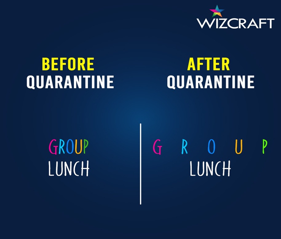 WizcraftIndia's tweet photo. Same bond different expression! 
#Wizcraft #Wizzes #SocialDistancing https://t.co/tiWXW9X3jw