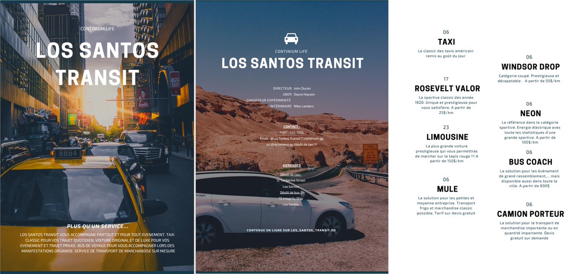 ContiniumL's tweet photo. Los Santos Transit vous propose plusieurs services !

#GTAVRP #ContiniumLife #GTARP #RP 

Nous rejoindre : https://t.co/eXSN2mEJCZ https://t.co/FvAcvWHl7i