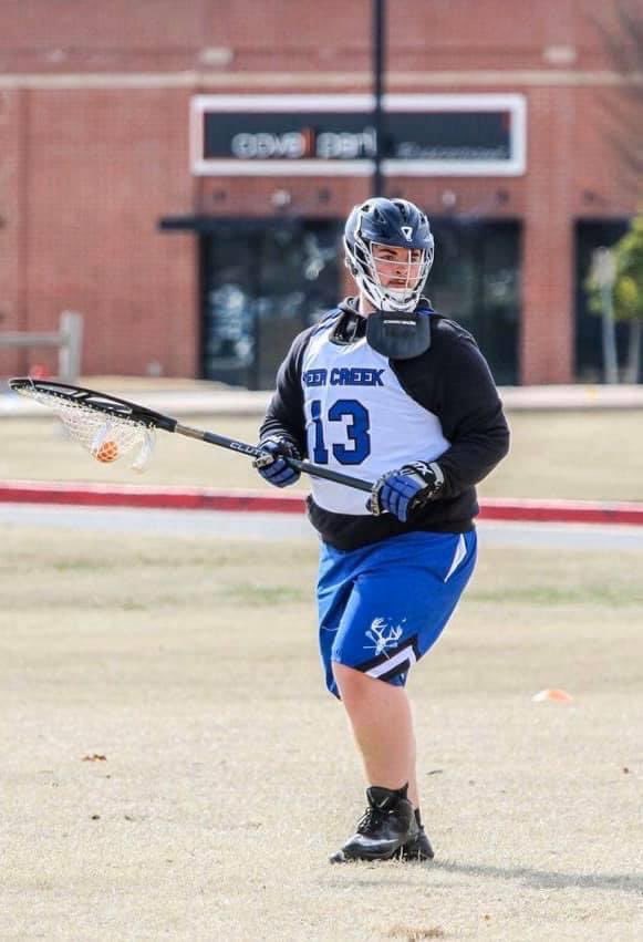 Today we would like to honor Senior #13 Braeden Maxwell. He is the son of Heather Ghumm and Brad Maxwell. Braeden will be attending Oklahoma State in the fall to study Agricultural Engineering￼. His favorite lacrosse memory is his 1st game playing goalie against Mckinney.