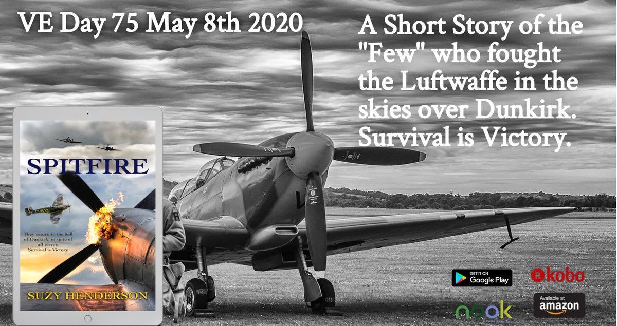 Suzy_Henderson's tweet photo. May 1940: The skies over Dunkirk are filled with death but the RAF scramble day &amp; night to battle the Luftwaffe. Men of the BEF wait for rescue on beaches amid Stuka dive bombers. Survival is Victory.
Lest We Forget.

https://t.co/As5hWj0d6g
#VEDAY75 #histfic #WW2 https://t.co/zQAvRicllQ