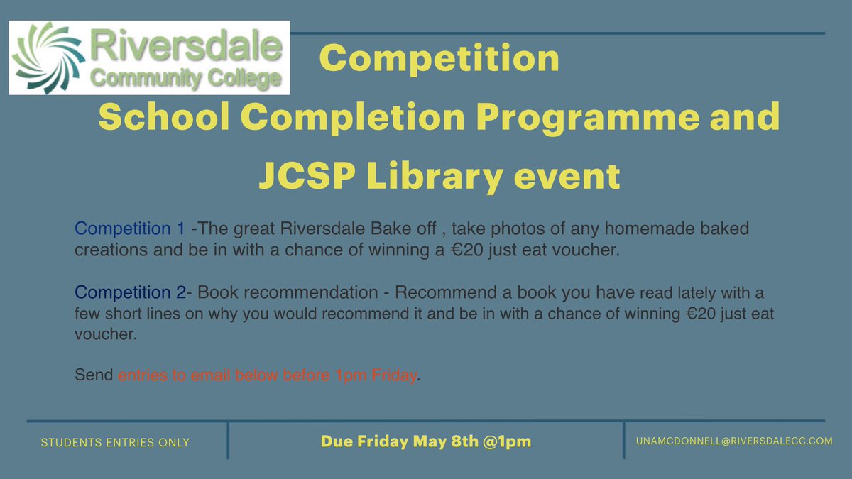 RathdaraCC's tweet image. Reminder for the SCP and Library competition on Friday and also don’t forget to complete our return your Time Capsule Booklets 👍👍 #schoolcommunity #ddletb #weeklytasks #joinin #dublin15