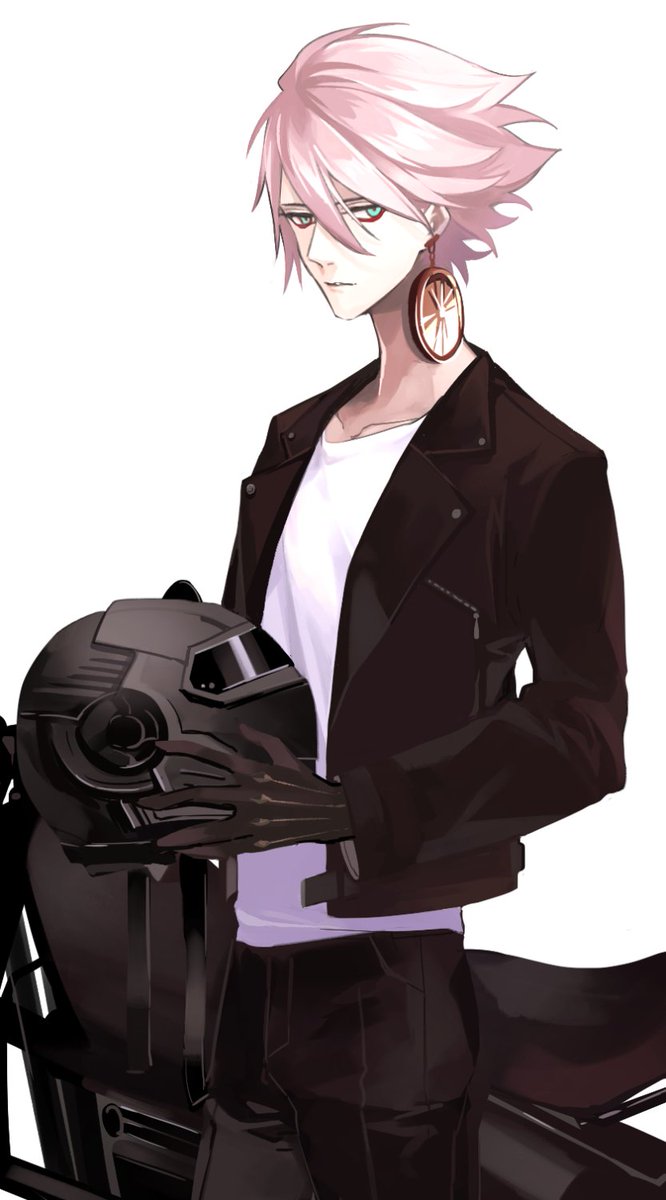 カルナ(Fate) 「バイクで来た 」|Hzのイラスト