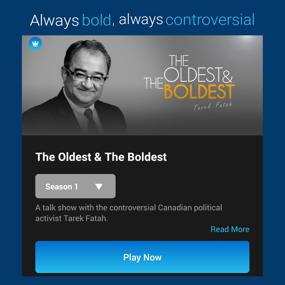 gemplexindia's tweet photo. Are you up for some bitter truth? Watch the eye opener talk show of the year "The Oldest And The Boldest" with @TarekFatah Now Streaming Free #StreamTheNew Download the app now 📲 https://t.co/vKzejKObsz