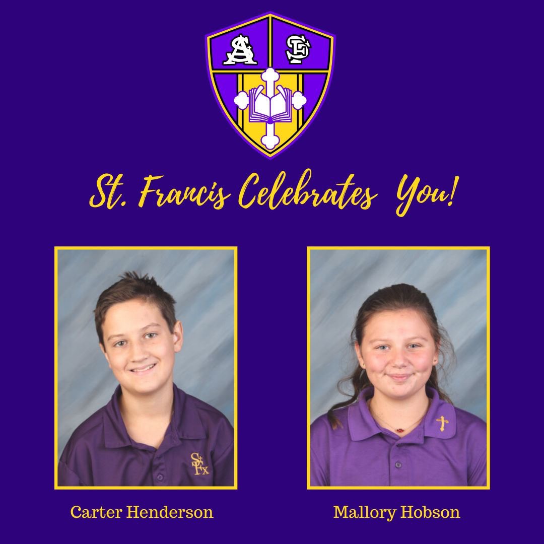 VburgCatholic's tweet photo. St. Francis celebrates YOU!
St. Aloysius welcomes YOU this Fall 2020!
Congratulations to our 6th grade students!
#VicksburgCatholicSchool #1school1family #FlashesFamily #VCSWillRiseUp #VCSMakeARuckus https://t.co/DAksjakUWn