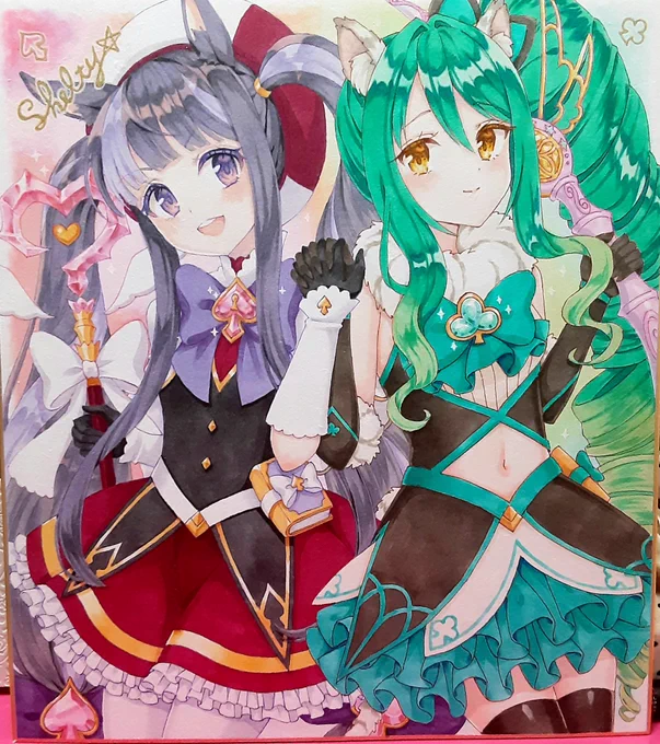 ミスピュア完成〜♤♧✨✨ 
#プリコネR 
#アナログ
#コピック 