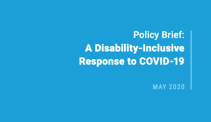 IDA_CRPD_Forum's tweet photo. NEW: @UN Secretary General publishes Policy Brief on Disability-Inclusive Response to COVID-19. "Inclusion of persons w disabilities in the COVID-19 response &amp; recovery is vital part of achieving CRPD, SDGs &amp; @UN Disability Inclusion Strategy"

Read brief: https://t.co/tsEGW0pE0r https://t.co/FyaiJrexS5