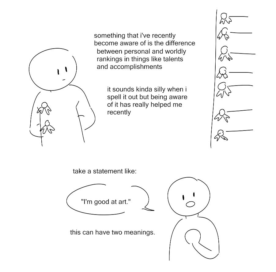 little comic about self worth from last year (1/2) 