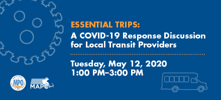 ICYMI: On May 12th we're hosting a forum for transit providers like COAs, municipal shuttles, and TMAs to discuss the impact of COVID-19 on services. Feat. speakers include <a href="/UnlockTheGrid/">128 Business Council</a> @MonicaTibbitsN
<a href="/LexpressBus/">Lexpress</a>  @TransactionA and more

REGISTER: bit.ly/2L4BRX1
