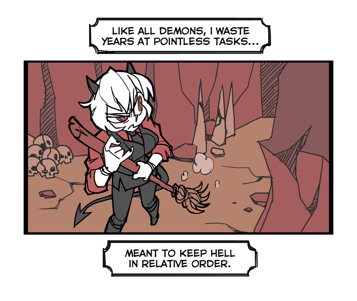 I'm drawing a trash comic. Here's the first 4 panels. To be continued. (1/5)