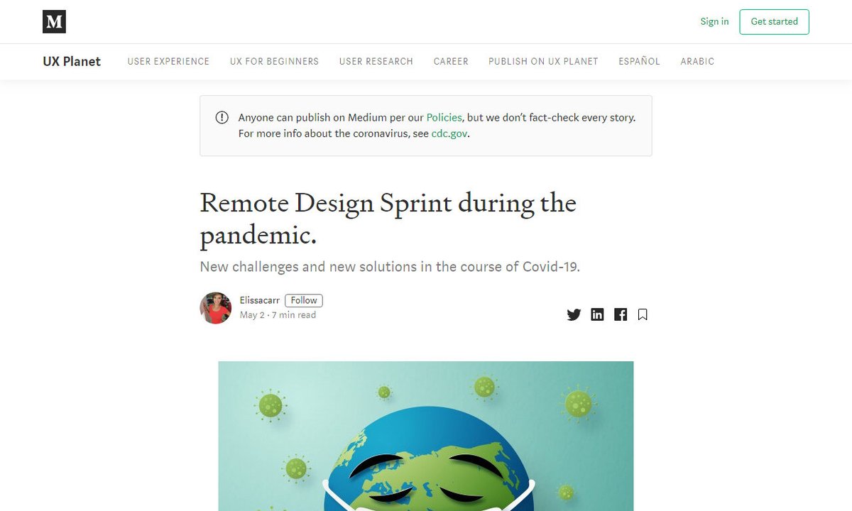 codecidedotnet's tweet image. Remote Design Sprint during the pandemic.
#remotedesignsprint #people #technology #world #newsolutions #remotework
via uxplanet.org
☛ amp.gs/3vIT