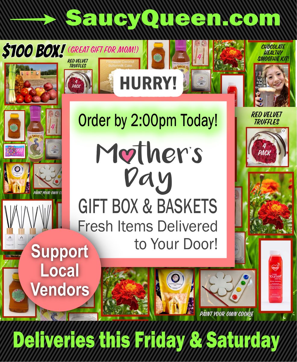Momma neeeeeeeeds this!
Order by 2pm today, 5/6! 

saucyqueen.com
15 local vendors! #tampa #tampabay #mothersday2020 #mothersdaygift