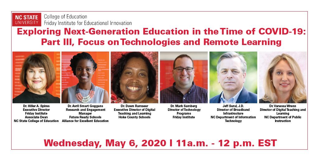 FutureReady's tweet photo. TODAY at 11 am ET! Join @DrAvrilSmart @haspires @HDRamseur @mjsamberg @1VWrenn &amp; more for "Exploring Next-Generation Education in the Time of COVID-19: Part III, Focus on Technologies and Remote Learning" https://t.co/B0En8S0Pr8 https://t.co/8WYVyOwOlx