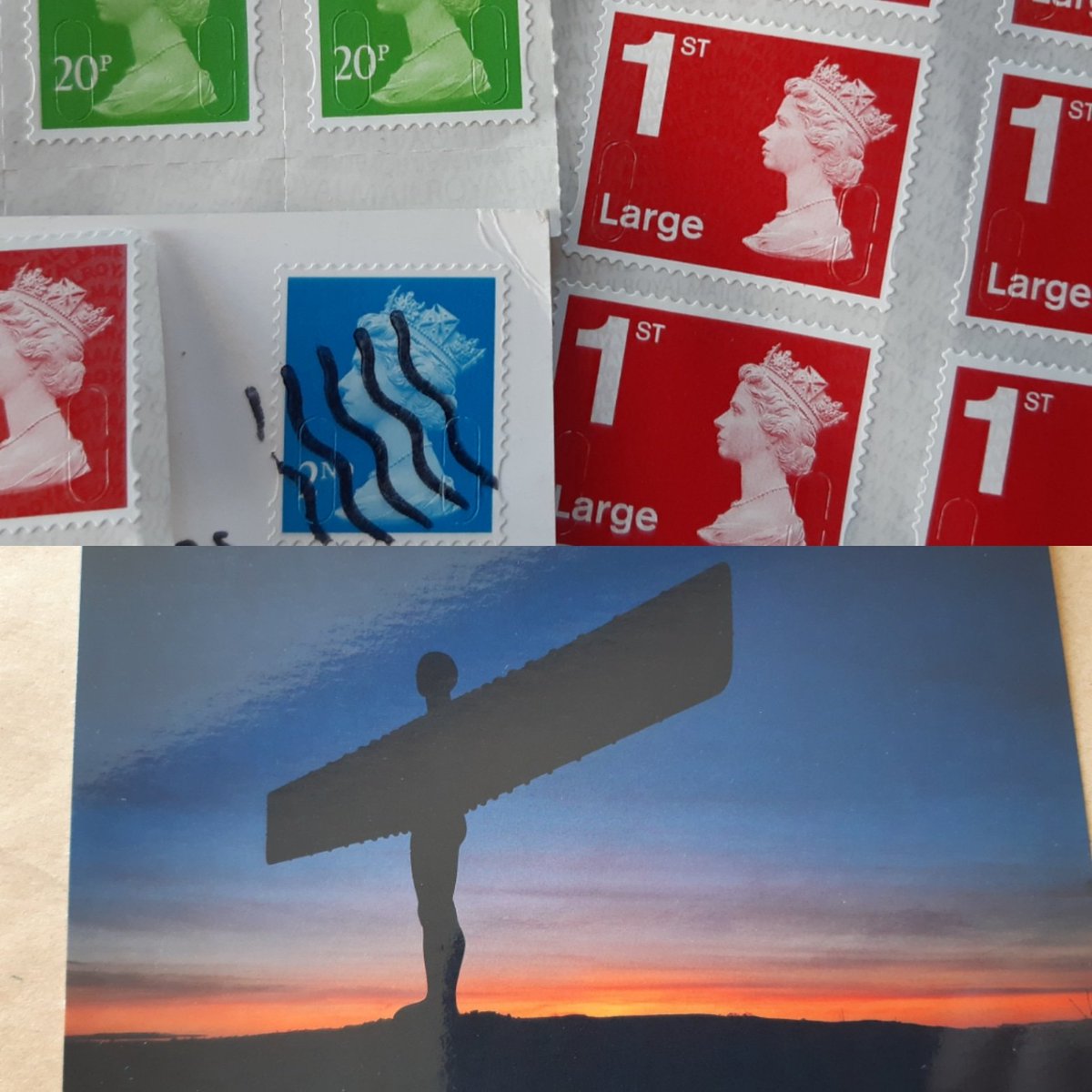 TourswithLaura's tweet image. Today, May 6th 1840, the Penny Black postage stamp was introduced, radically reforming the British postal system.

Why dont you send someone a letter or a postcard today to let them know you are thinking about them ?
Here's a postcard of the Angel of the North