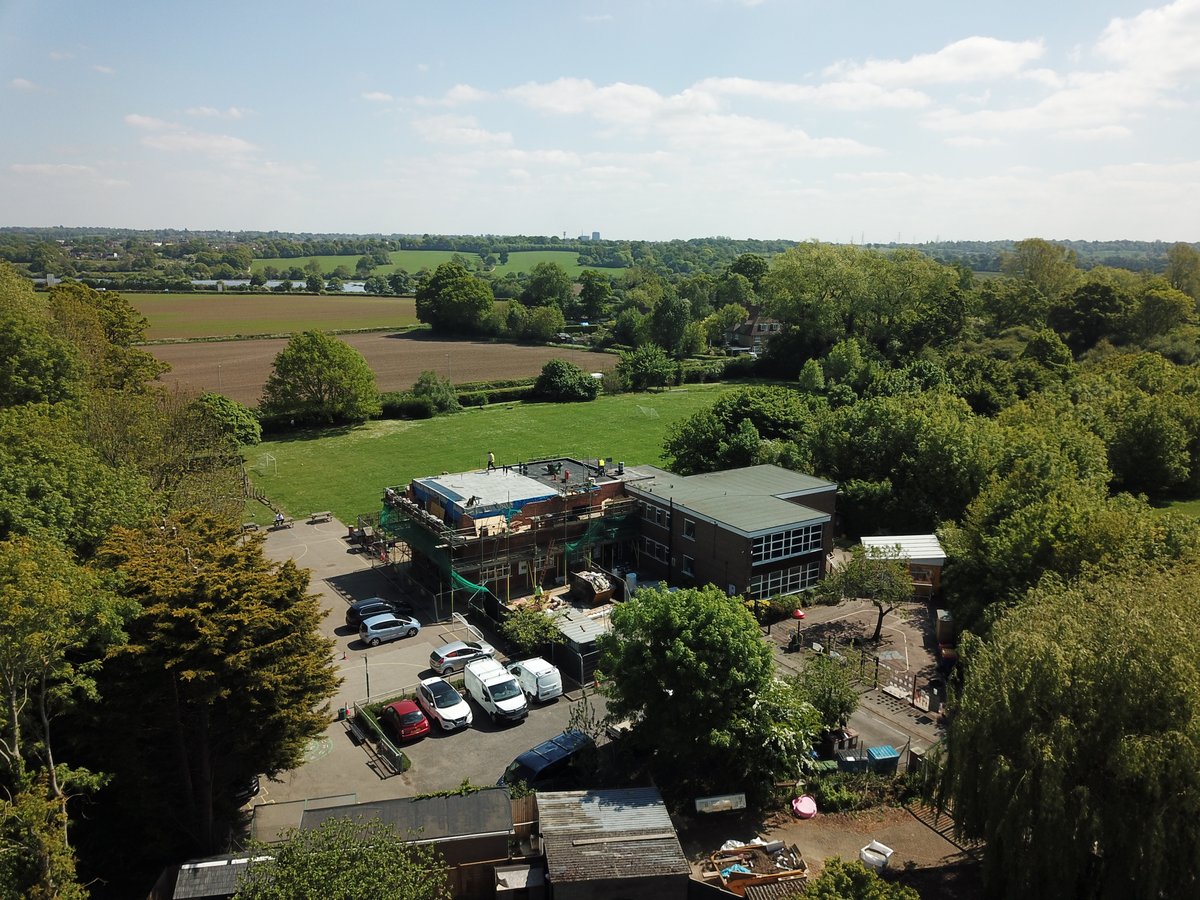 ArcherBCLtd's tweet photo. Works progressing well and in accordance with social distancing guidelines at St Giles Primary = happy client! Thank you @SolomanCharles1 https://t.co/D7CcRMo9Ru