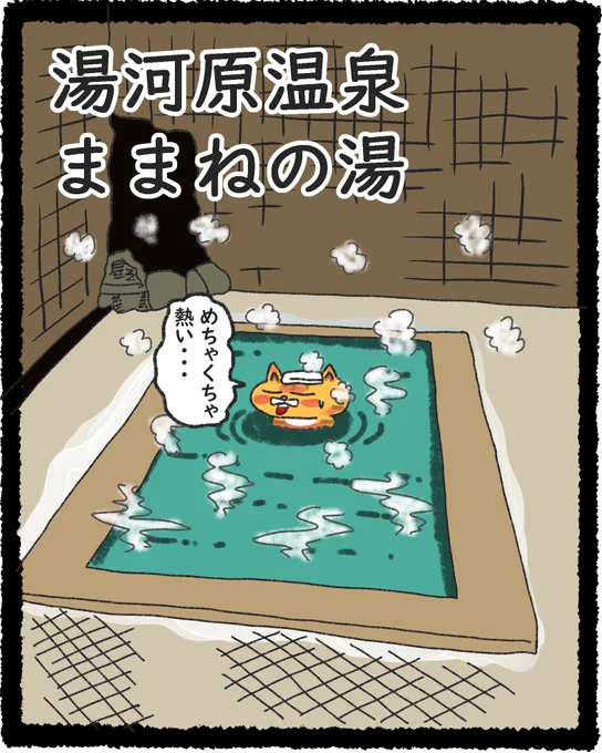 「湯河原温泉 ままねの湯」

小さな内湯だけの渋い温泉。
湯温が46度ありとても長く入れない仕様。

皮膚病によく効く霊泉です。
200円。 