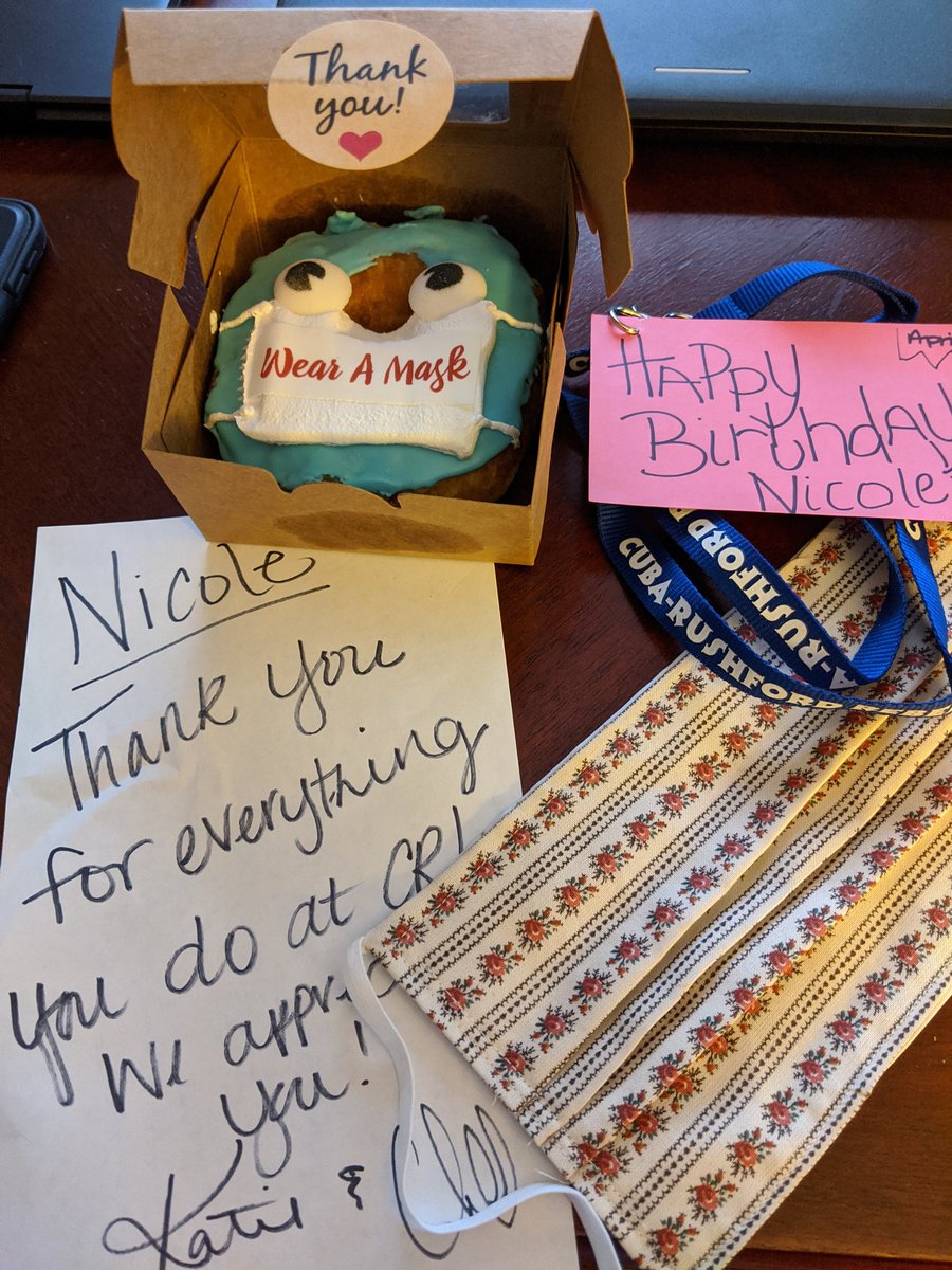 NBednez's tweet photo. I can't believe they came all the way over to deliver my teacher appreciation gift! I am so lucky to be a part of #mycrcs! Thank you @RalstonK and @feefifofum74 for being awesome! https://t.co/F5axZjMD1Q