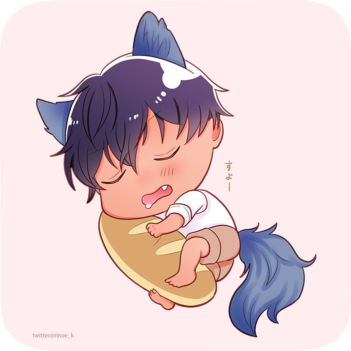 「 明日が 良い一日になりますように🐺🥖💤 」
毎日更新最終日です、
見ていただいた皆様、リプ&RT&♡&マシュマロなど
ご反応いただき誠に有難うございました💕
おうち時間の、小さな楽しみになれていたら
とても嬉しいです。
リュカとジーンと私から、皆様に愛を込めて🐺👨🐿🍀