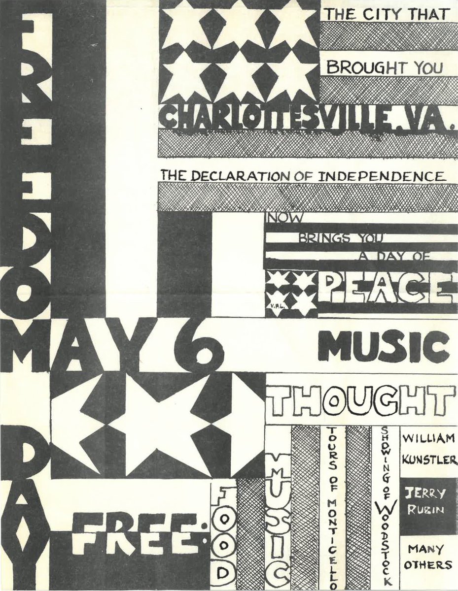 RareUVA's tweet photo. Hang on to your coats and ties (or bell bottoms and butterfly collars): Wednesday, May 6, 1970 was dubbed “Freedom Day” with an 11am rally at the Rotunda, free music, and free food. #maystrikeincontext #1970UVA https://t.co/bKDjb3FuD0