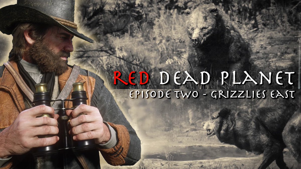 BeardedGibbon's tweet photo. Episode Two of #RedDeadPlanet - Grizzlies East - is now live! 

👉https://t.co/OE31CKHfkJ👈

Featuring the legendary wolf, big old Bharati and a wolf in mourning. Hope you enjoy it 😊 

#RedDeadRedemption2 #rdr2 @rclark98 @RockstarGames https://t.co/ludBheJOAG