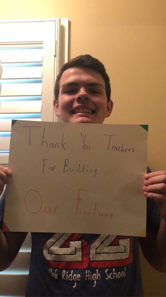 Luke loves his teachers at ORHS! ❣️Happy Teacher Appreciation week! ☀️