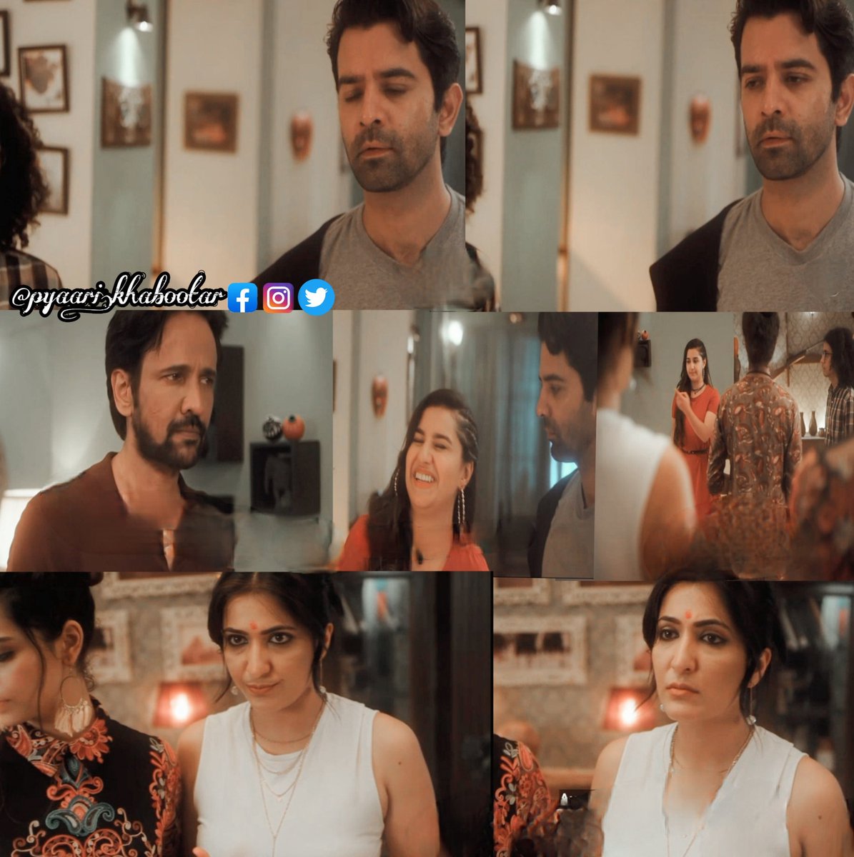 PKhabootar's tweet photo. High drama at house when Samar and Sonali visits house 8 years later , first time after their marriage. #tgidf #barunsobti #thegreatindiandysfunctionalfamily #Samarranawat #Sonali #SoMar #eishachopra #Altbalaji #tgdif #Sanayapithawalla #Derma #Dermaonvoot #tuhaimerasunday #Asur https://t.co/2G2IwnOQ89
