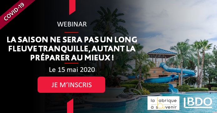 🏕Pour anticiper dès aujourd’hui la réouverture de votre #camping, BDO et la Fabrique à Souvenir s'associent lors d'un #webinar le 15 mai à 14h. L’objectif ? Vous guider et vous conseiller dans la préparation de la saison à venir. Inscription gratuite actu.bdo.fr/zj0V21 #HPA
