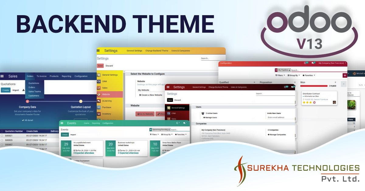 surekhatech's tweet photo. Check out our new #Backend #Theme #Odoo version 13 With New Features.

✅ Buy now from Odoo Marketplace: https://t.co/0Ea3pO7ZOq

#odoobackendtheme #backendtheme #odoothemes #responsivetheme #odoocrm #odooerp #communityedition #odoo13 #surekhatech #odooapps https://t.co/ejrPmTlDp6