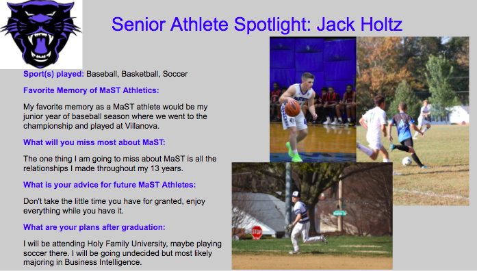 mastathletics's tweet photo. Senior Spotlight Jack Holtz- Baseball, Basketball, and Soccer https://t.co/BIGuZRmg0w
