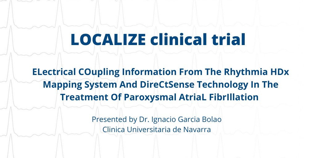 BSCCardiology's tweet photo. NOW AVAILABLE: Dr. Ignacio Garcia Bolao shares results from the LOCALIZE clinical trial examining the recently approved DIRECTSENSE Technology for cardiac ablation.  Access the presentation here: https://t.co/8ozakYYi7b #HRS2020 #HRS2020Science https://t.co/Nn1XGriIUD