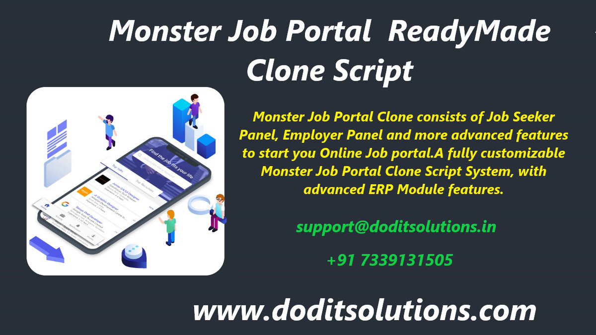 Dod_itSolutions's tweet image. #Monster_Clone_Script , #DODITSOLUTIONS
#Readymade_Clone_Script , #Job_Portal_Script
doditsolutions.com/monster-job-po…
