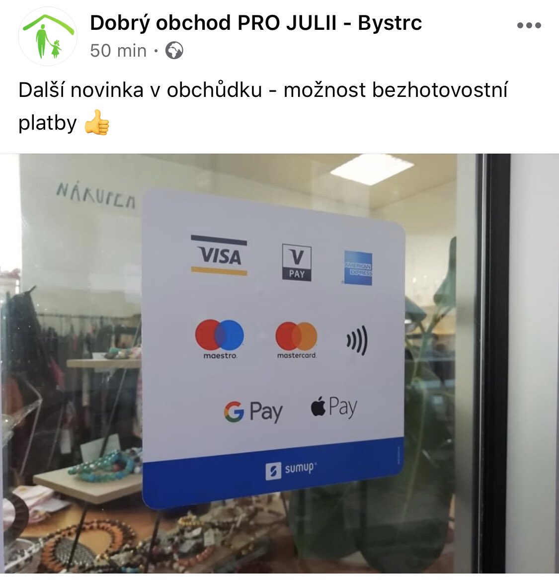 dumprojulii's tweet photo. Jsme online! A konečně u nás můžete platit bezkontaktně! #KartouProJulii 💳 https://t.co/zKSKOT4nHi