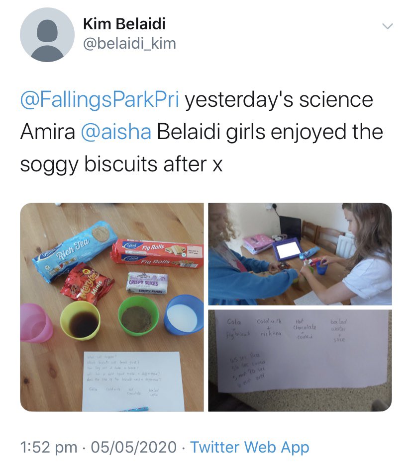 FallingsParkPri's tweet photo. #FPscienceweek Amira and Aisha have completed all three Science experiments 👏👏. Well done girls. @belaidi_kim #ScienceAtHome https://t.co/64Eyx8WkZj